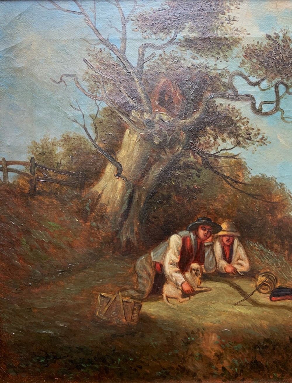 Original 19th Century Pastoral Landscape Oil On Canvas Painting Signed T Smythe View V