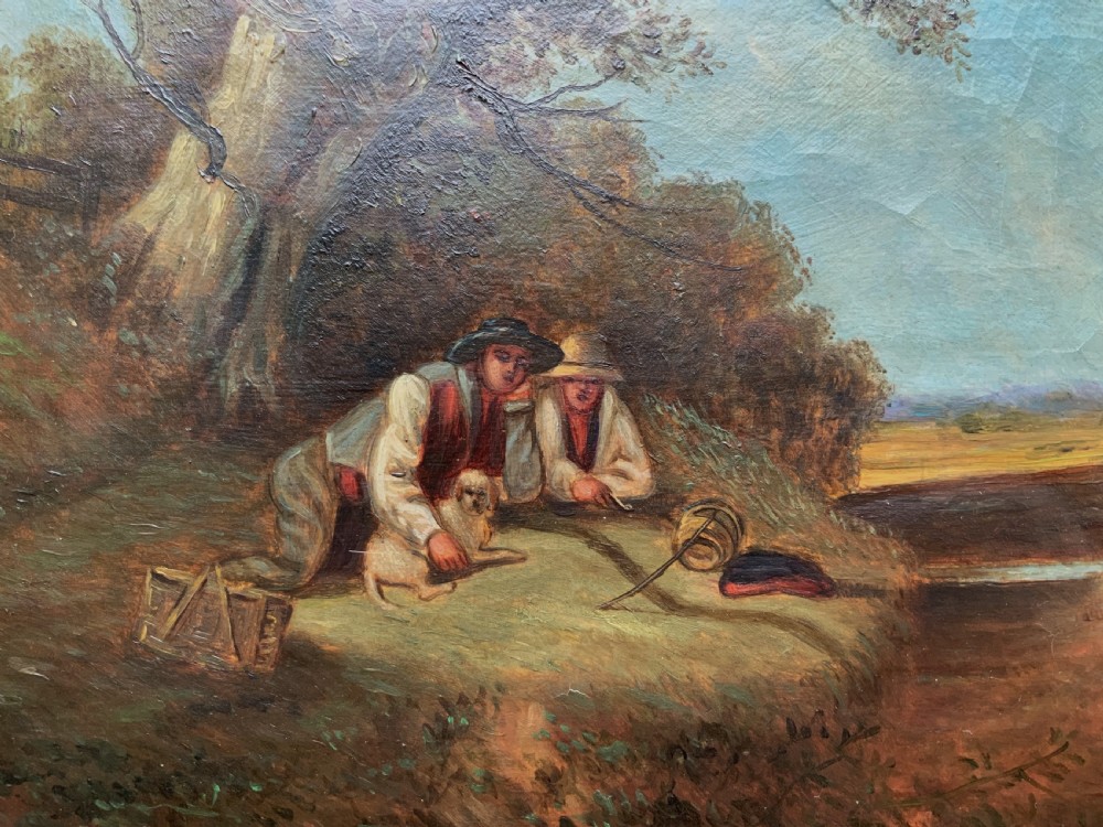 Original 19th Century Pastoral Landscape Oil On Canvas Painting Signed T Smythe View VII