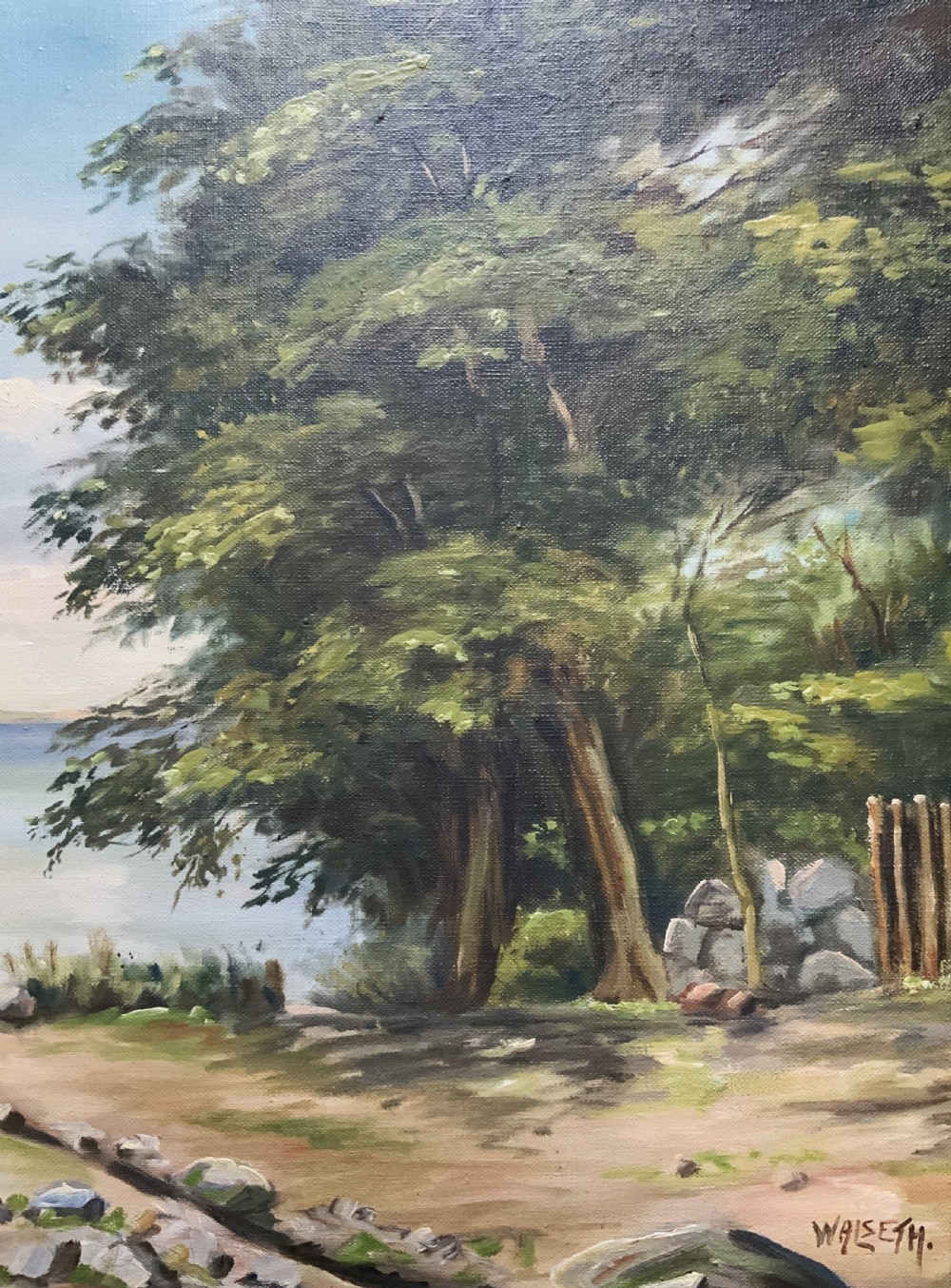 Vintage Antique Seascape Sailing Boats Oil On Canvas Painting View III