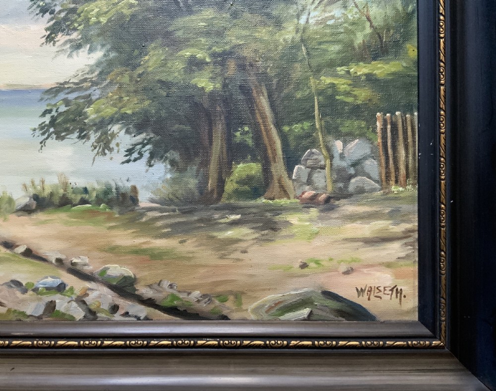 Vintage Antique Seascape Sailing Boats Oil On Canvas Painting View VI