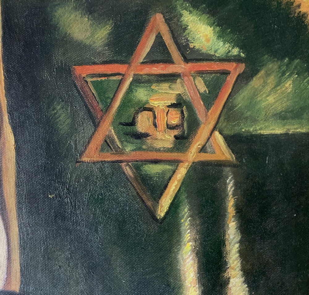 A Pinch Of Snuff - After Marc Chagall (1887-1985) CUBISM OIL PORTRAIT PAINTING View VIII