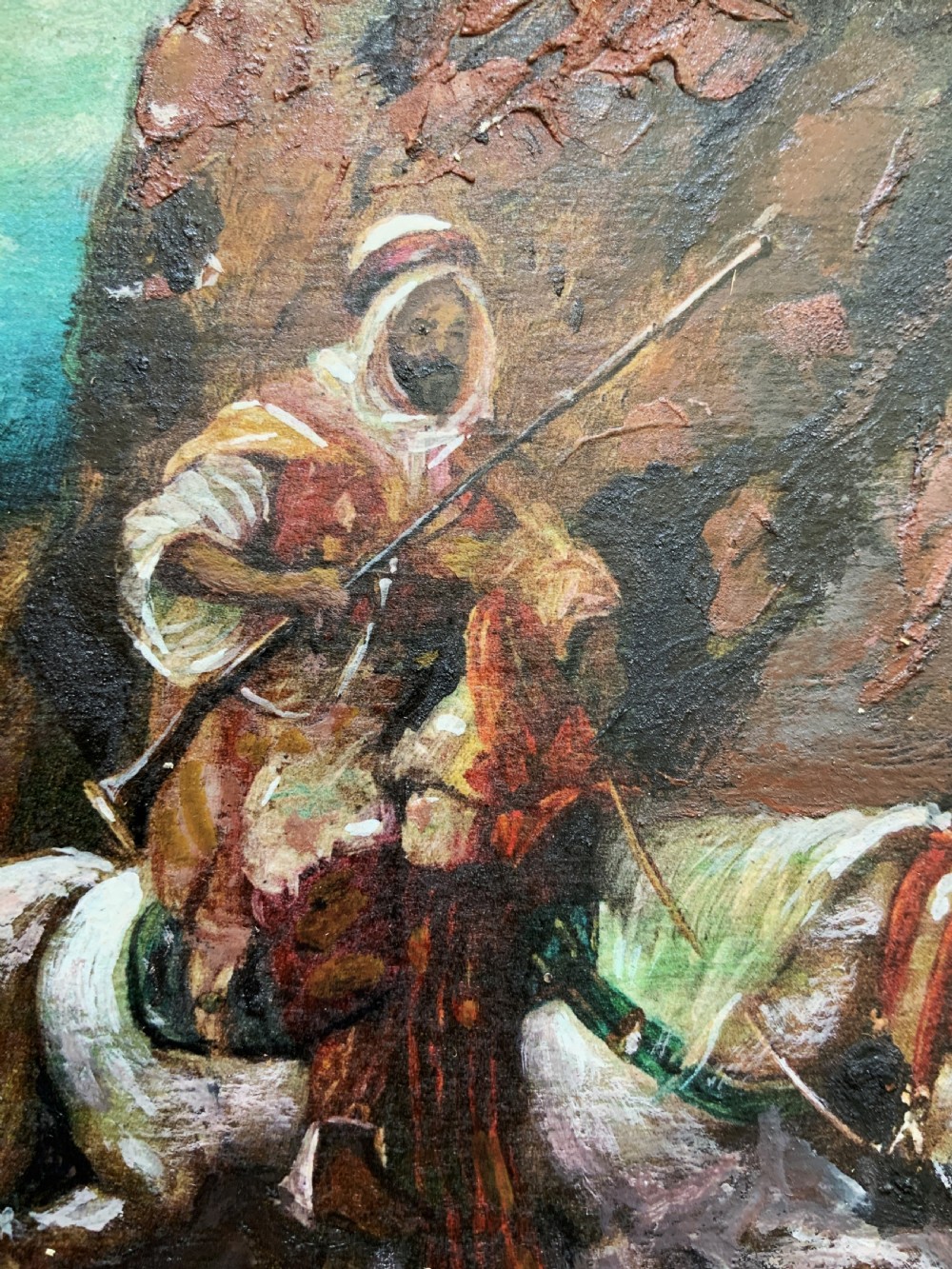 An Arabian Horseman LATE 19th CENTURY OIL ON PANEL PAINTING IN GILTWOOD FRAME View VIII