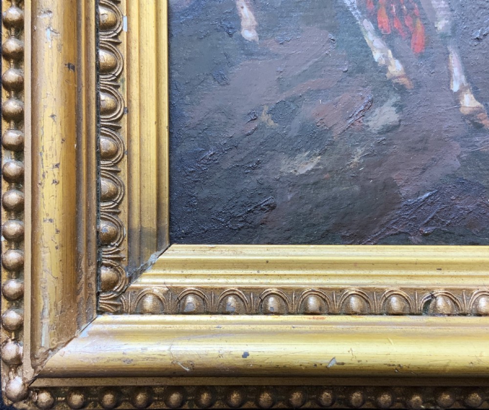 An Arabian Horseman LATE 19th CENTURY OIL ON PANEL PAINTING IN GILTWOOD FRAME View IX