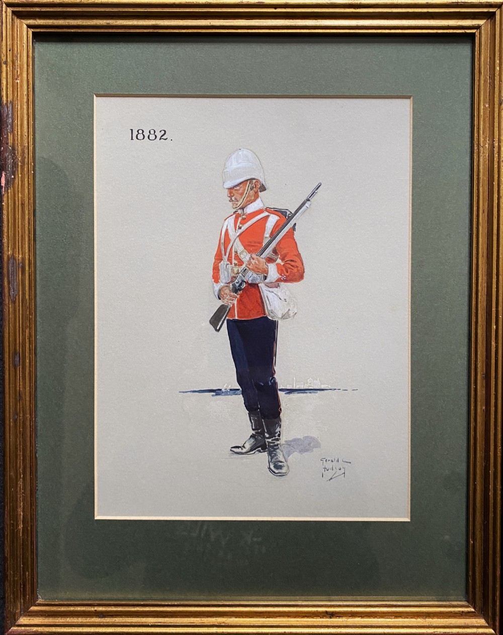 Superb Set of 6 Original Militaria Army Officer Portrait Watercolour Paintings View VII
