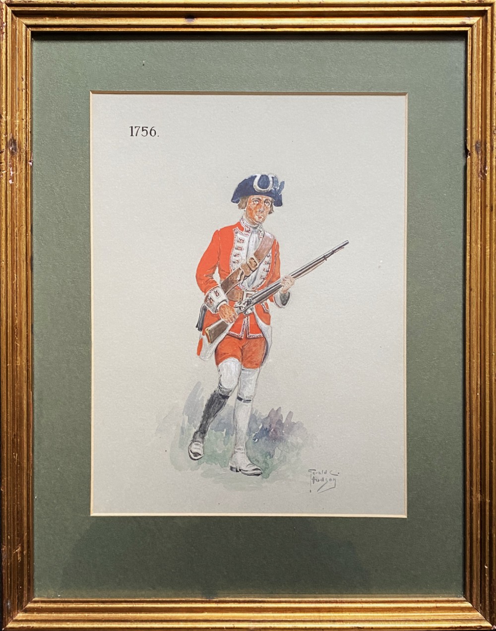 Superb Set of 6 Original Militaria Army Officer Portrait Watercolour Paintings View VIII