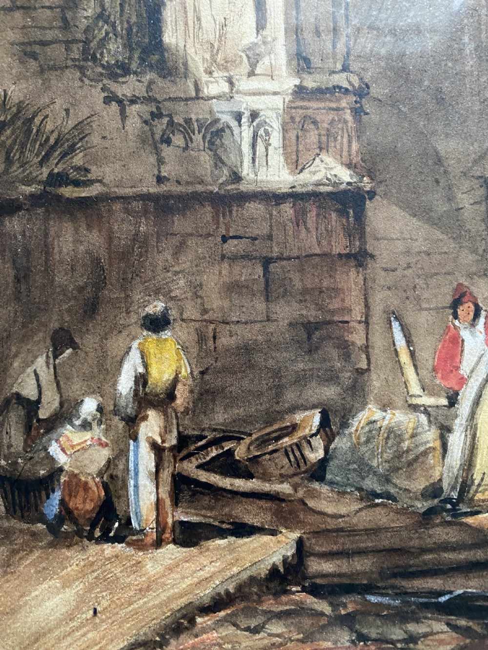 After Samuel Prout OWS (1783–1852) The Town Square, Prague Original Watercolour View X