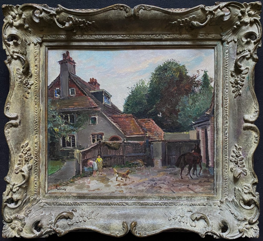 John Gilroy (1898-1985) ENCHANTING EARLY 20thc COUNTRY LANDSCAPE OIL PAINTING