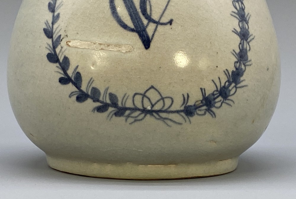 LARGE, RARE c. 1740 JAPANESE EDO PERIOD (VOC) DUTCH EAST INDIA CO. BOTTLE JAR View XIV