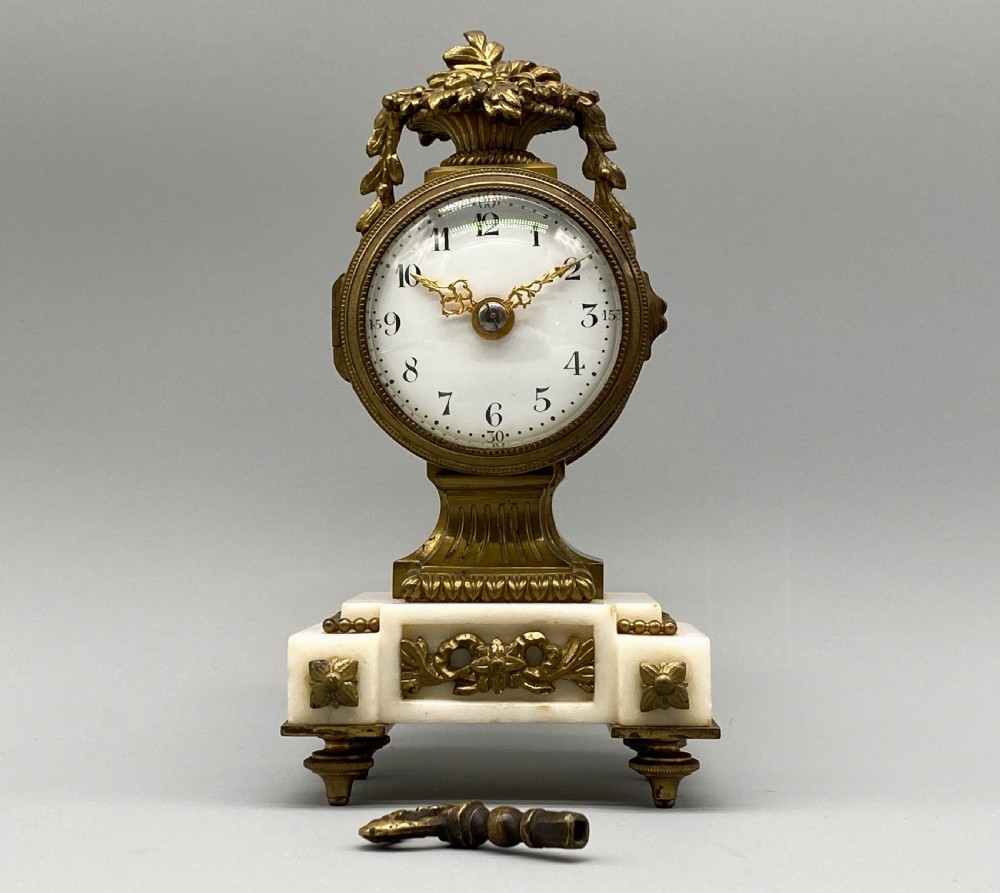 c. 1870 RARE & SUPERB FRENCH MINIATURE BRONZE ORMOLU TIMEPIECE CLOCK SWISS MOVT View XIII