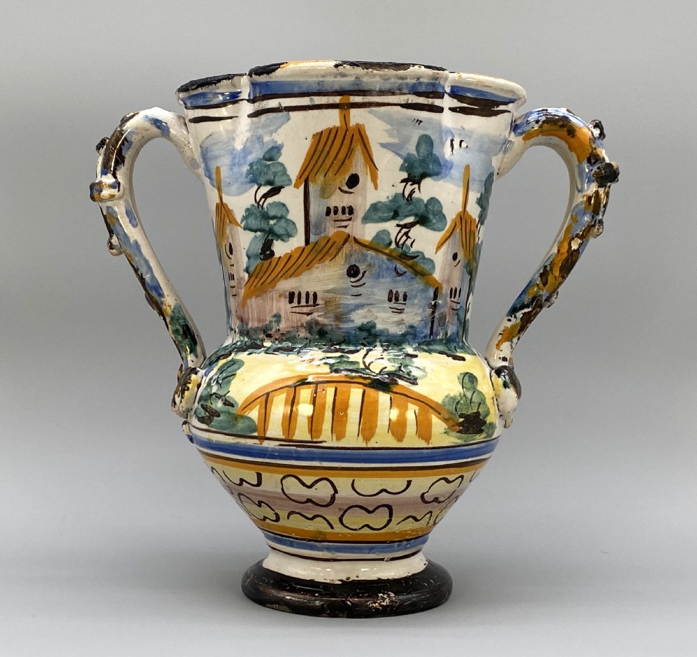 Circa 1600 Large Italian Majolica Polychrome Pharmacy Jug Jar - Exceptional! View II
