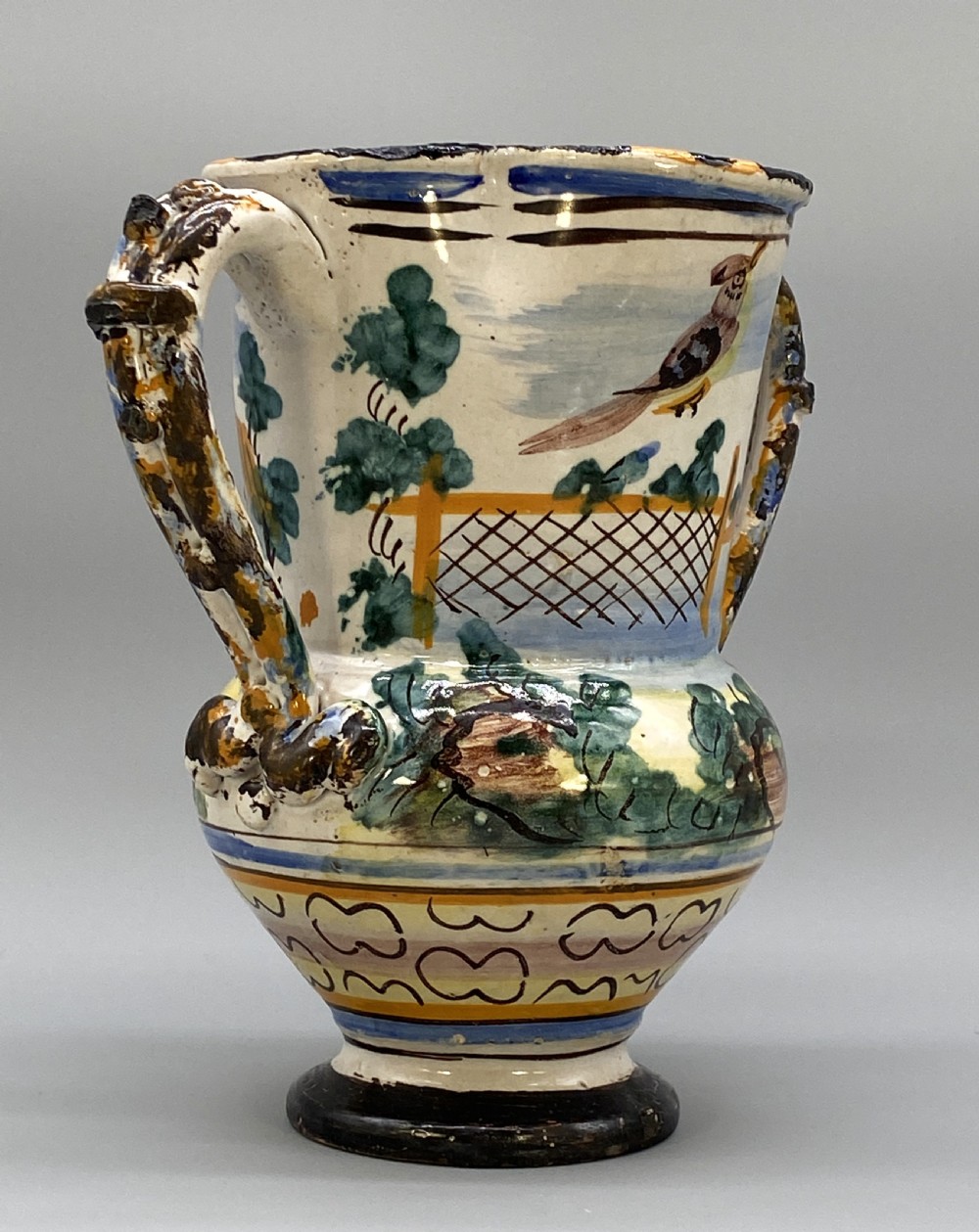 Circa 1600 Large Italian Majolica Polychrome Pharmacy Jug Jar - Exceptional! View XI