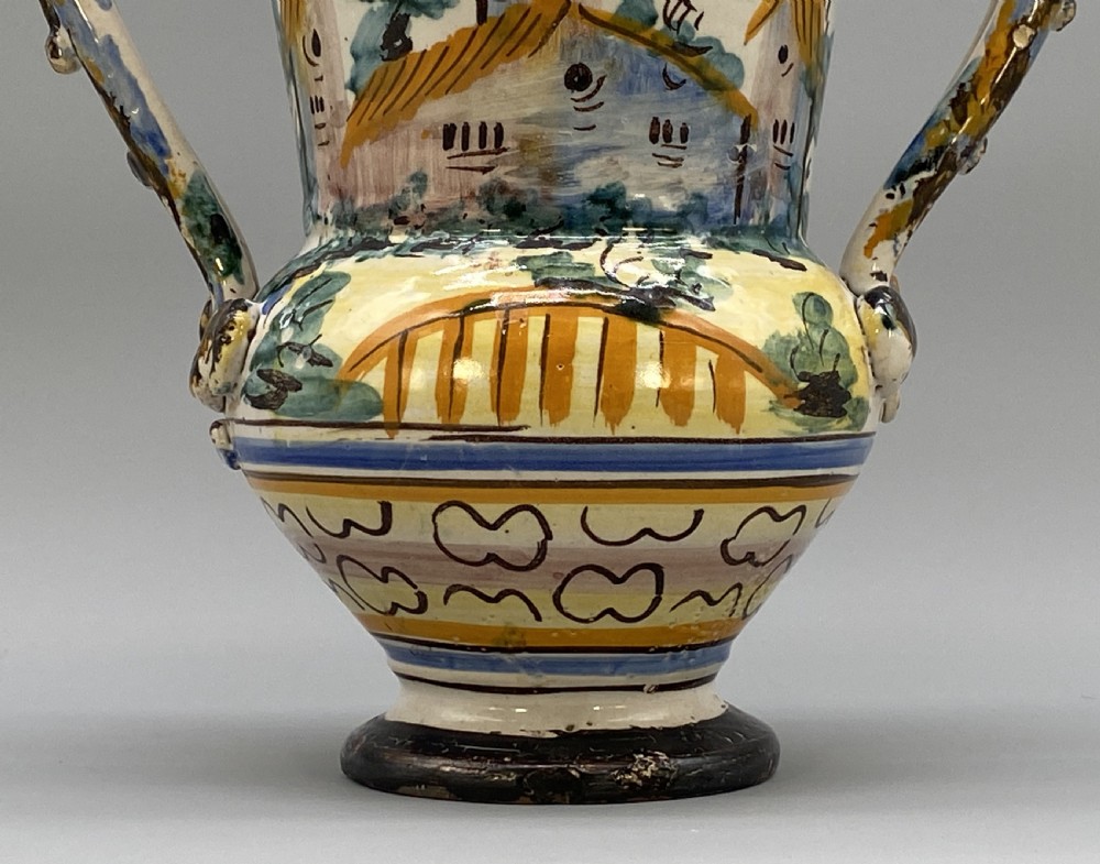 Circa 1600 Large Italian Majolica Polychrome Pharmacy Jug Jar - Exceptional! View XX