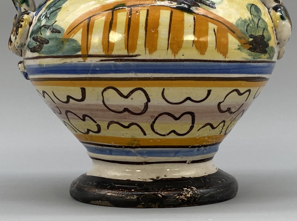Circa 1600 Large Italian Majolica Polychrome Pharmacy Jug Jar - Exceptional! View XXI