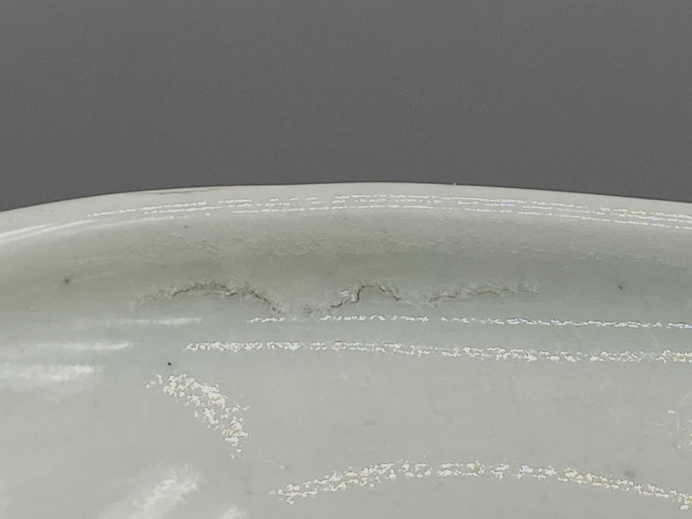 Superb 18th-Century Chinese Qing Dynasty Celadon Ground Orchids Vase View X