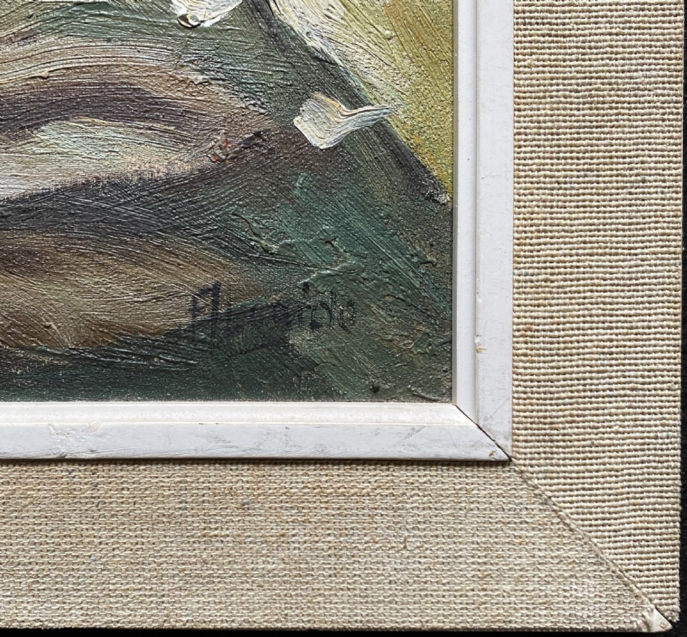The Young Huntsman - Original c. 1950s Vintage Oil Portrait Painting with Game
 View XI
