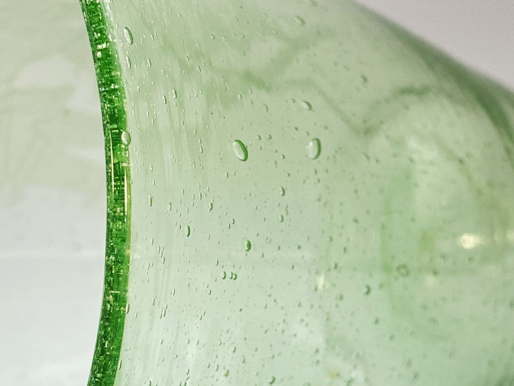 Large Superb 18thC Hand-Blown Engraved Green Glass Beaker Vase circa 1760 View XVIII