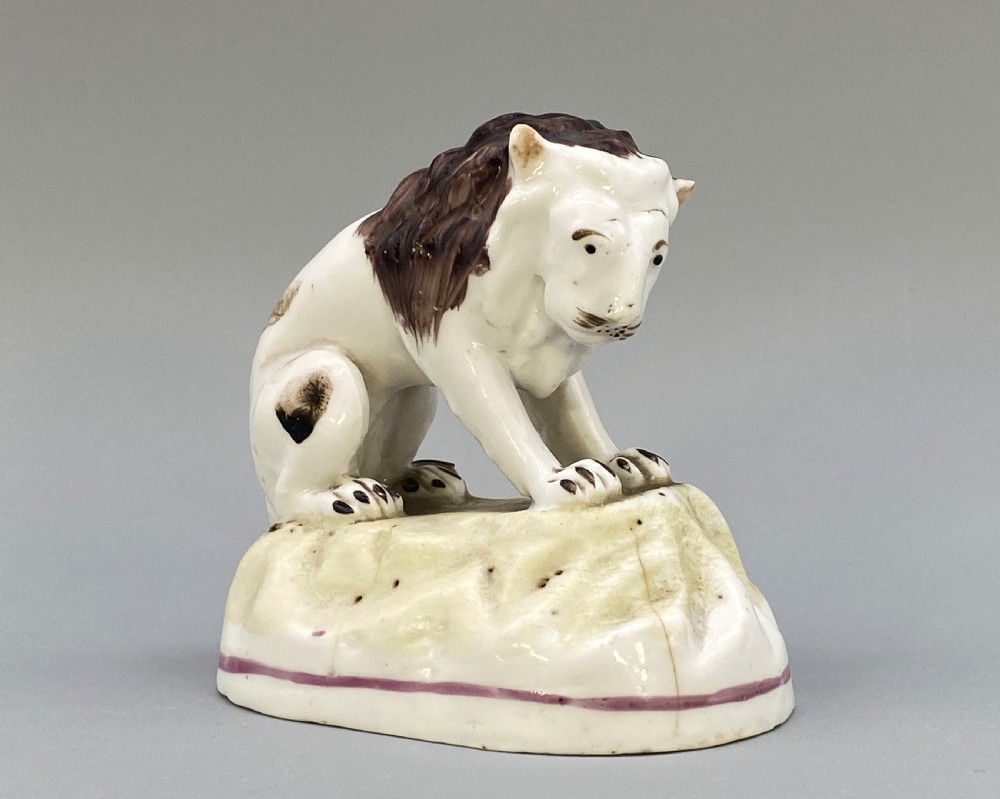 c. 1780 Rare Niderviller French Faience Lion 'Count Custine Period' 18th-Century