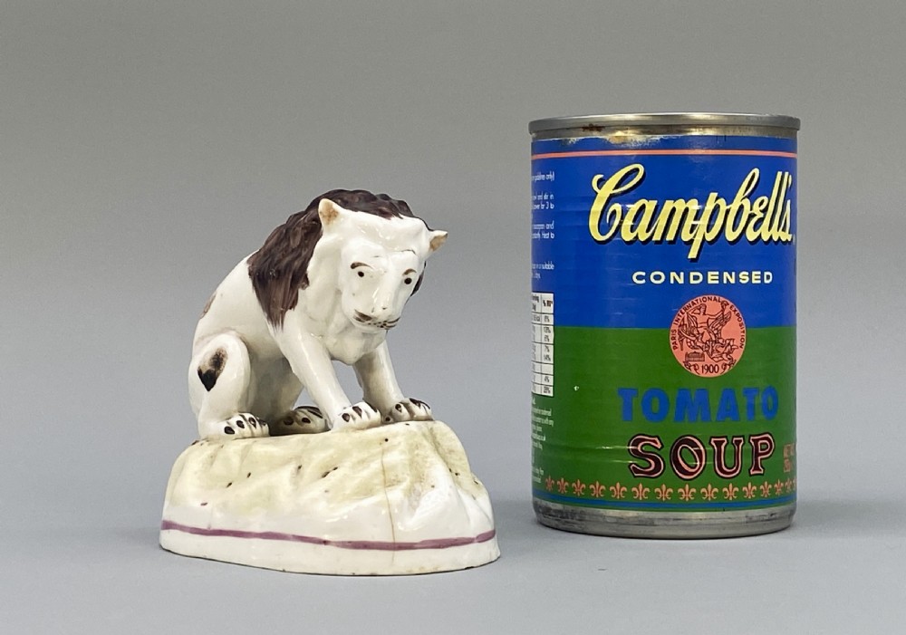 c. 1780 Rare Niderviller French Faience Lion 'Count Custine Period' 18th-Century View II