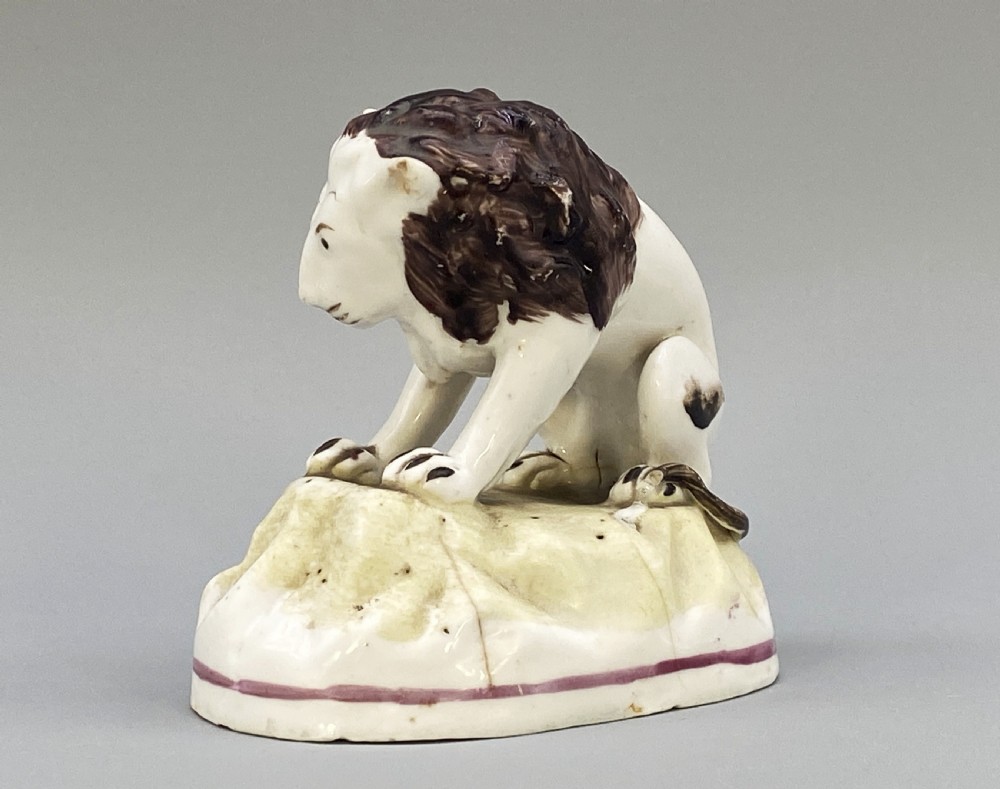 c. 1780 Rare Niderviller French Faience Lion 'Count Custine Period' 18th-Century View V