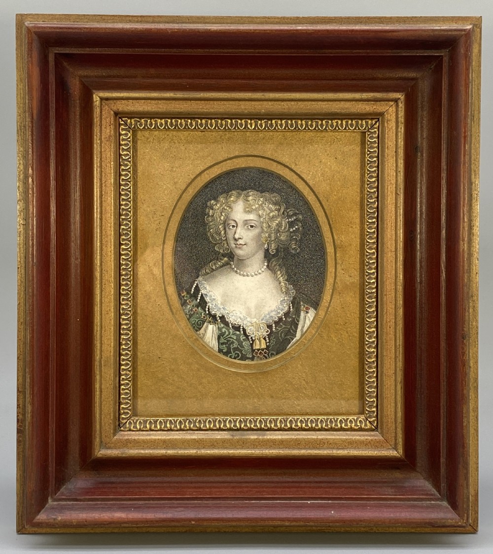 c. 1801 Superb Pair Georgian Hand-Coloured Portrait Engravings Of Actresses View II