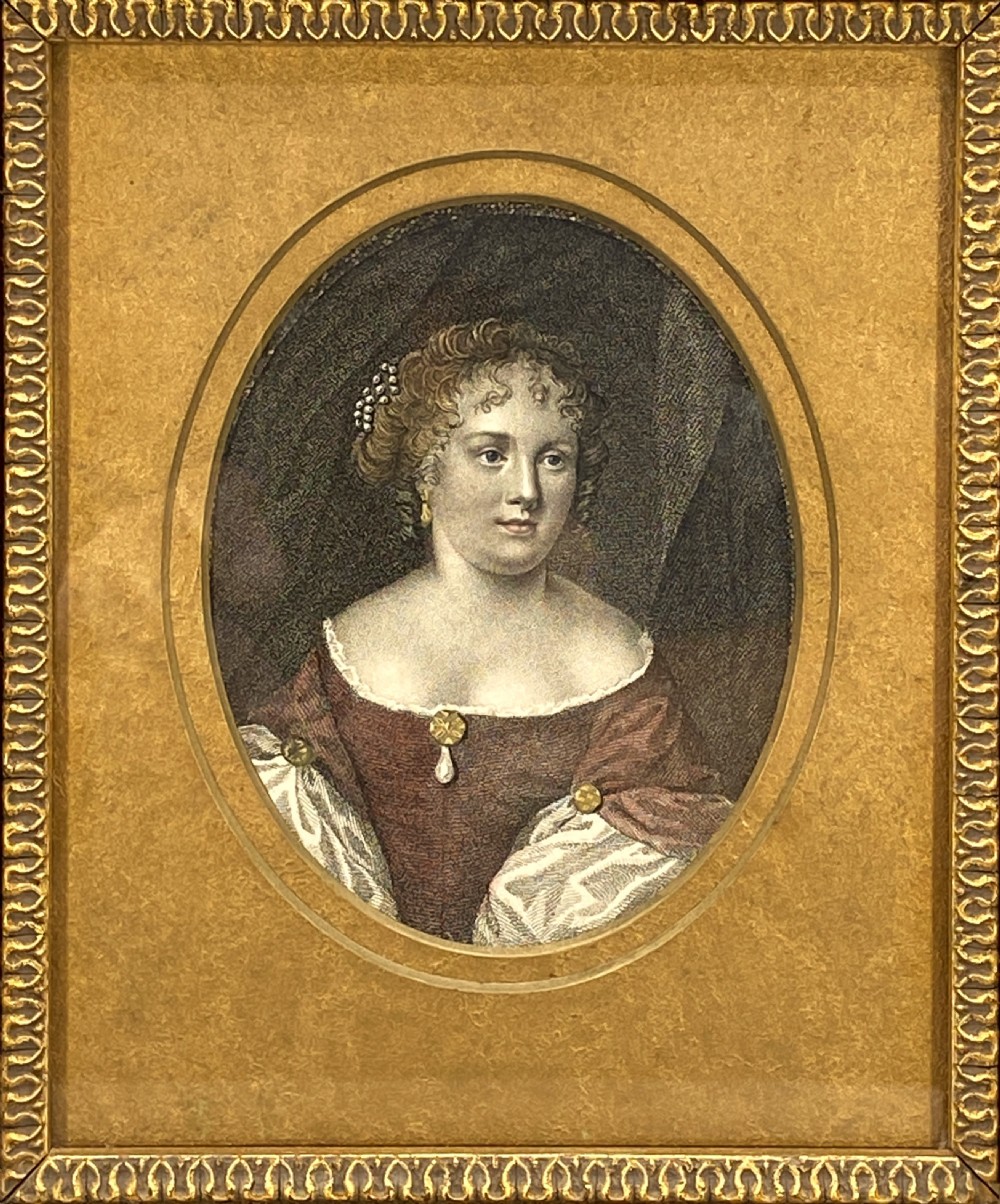 c. 1801 Superb Pair Georgian Hand-Coloured Portrait Engravings Of Actresses View VI