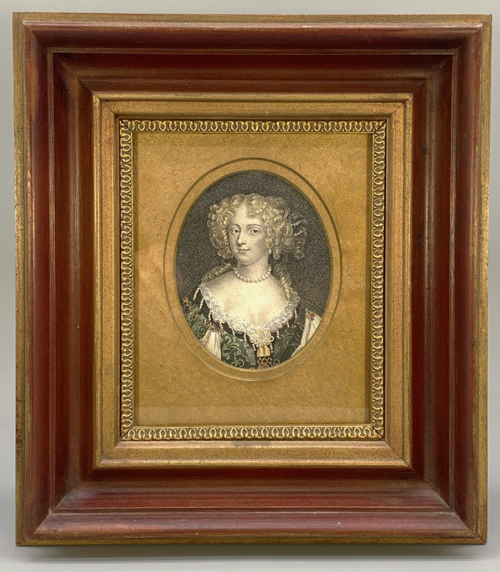 c. 1801 Superb Pair Georgian Hand-Coloured Portrait Engravings Of Actresses View VIII