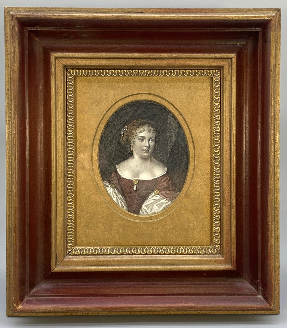 c. 1801 Superb Pair Georgian Hand-Coloured Portrait Engravings Of Actresses View IX