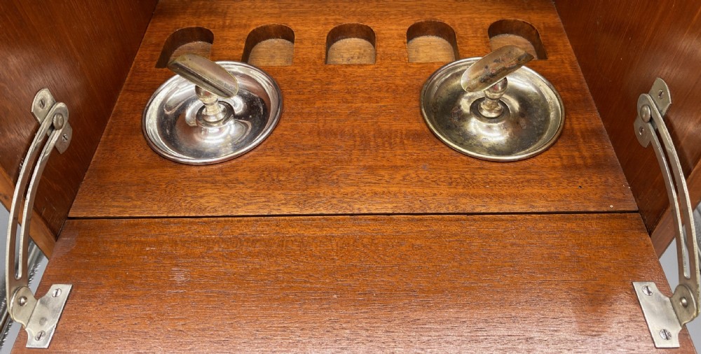 Finest Quality English Edwardian Antique Satinwood Smokers Collectors Cabinet View VI