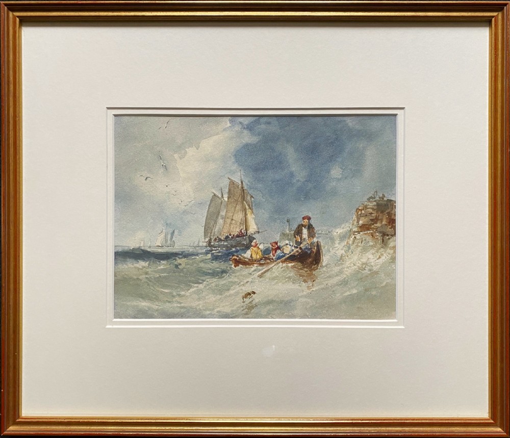 William Roxby Beverley (1811-1889) Fine Watercolour Painting Rough Seas Maritime View XII