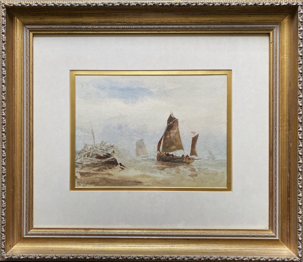 William James Callcott (fl 1843-1896) AFTER THE STORM Maritime Painting