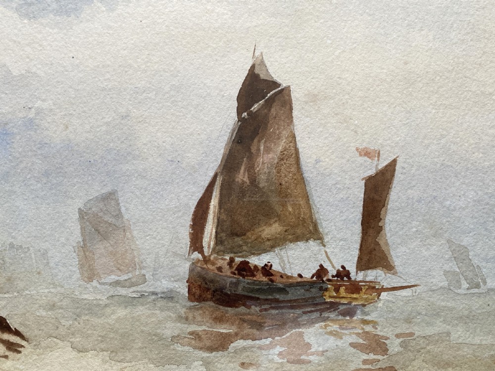 William James Callcott (fl 1843-1896) AFTER THE STORM Maritime Painting View III