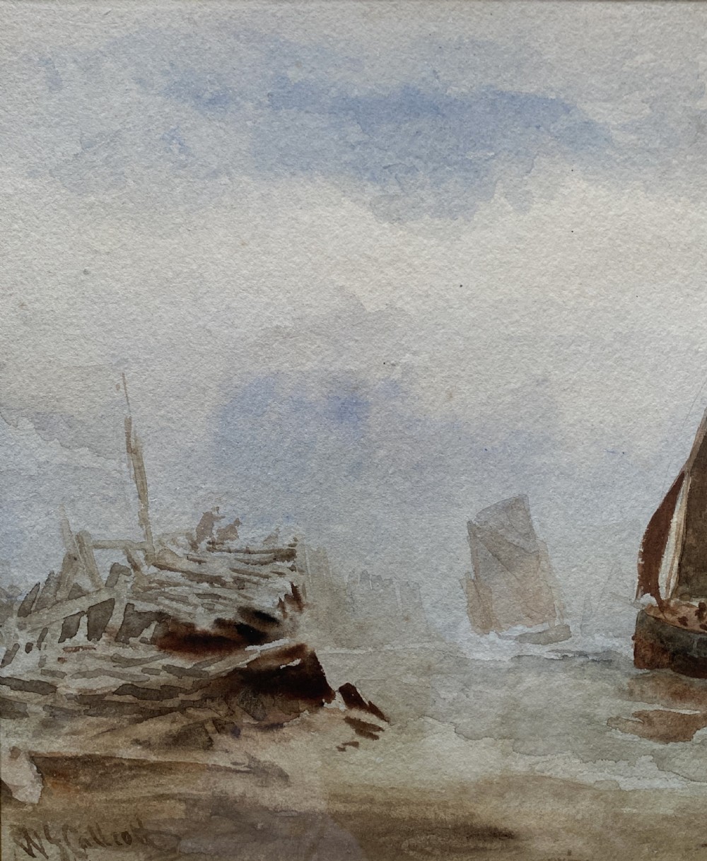 William James Callcott (fl 1843-1896) AFTER THE STORM Maritime Painting View IV
