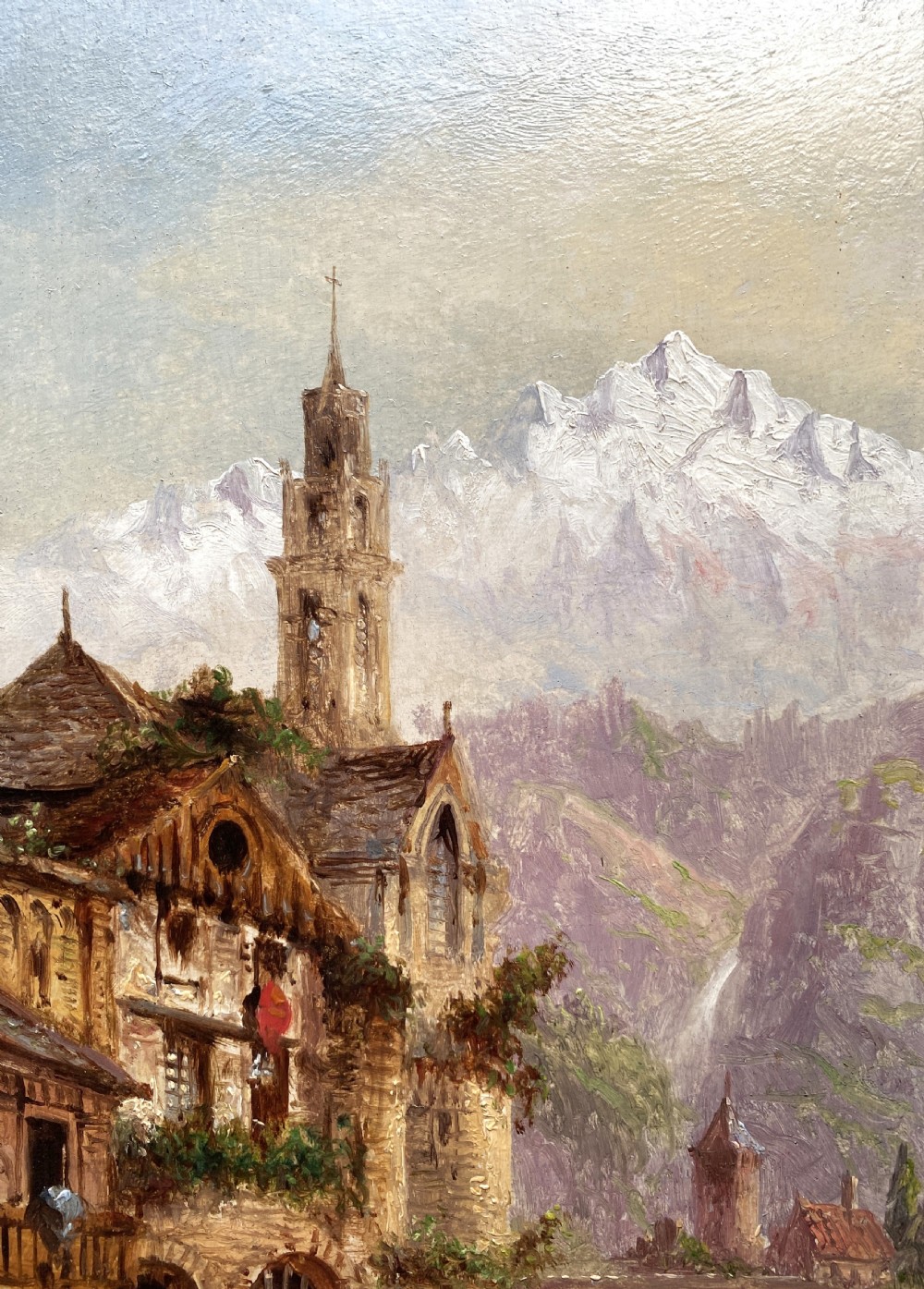 Felice Auguste Rezia (1835-1907) Italian Landscape Oil on Panel Painting (1of2) View III