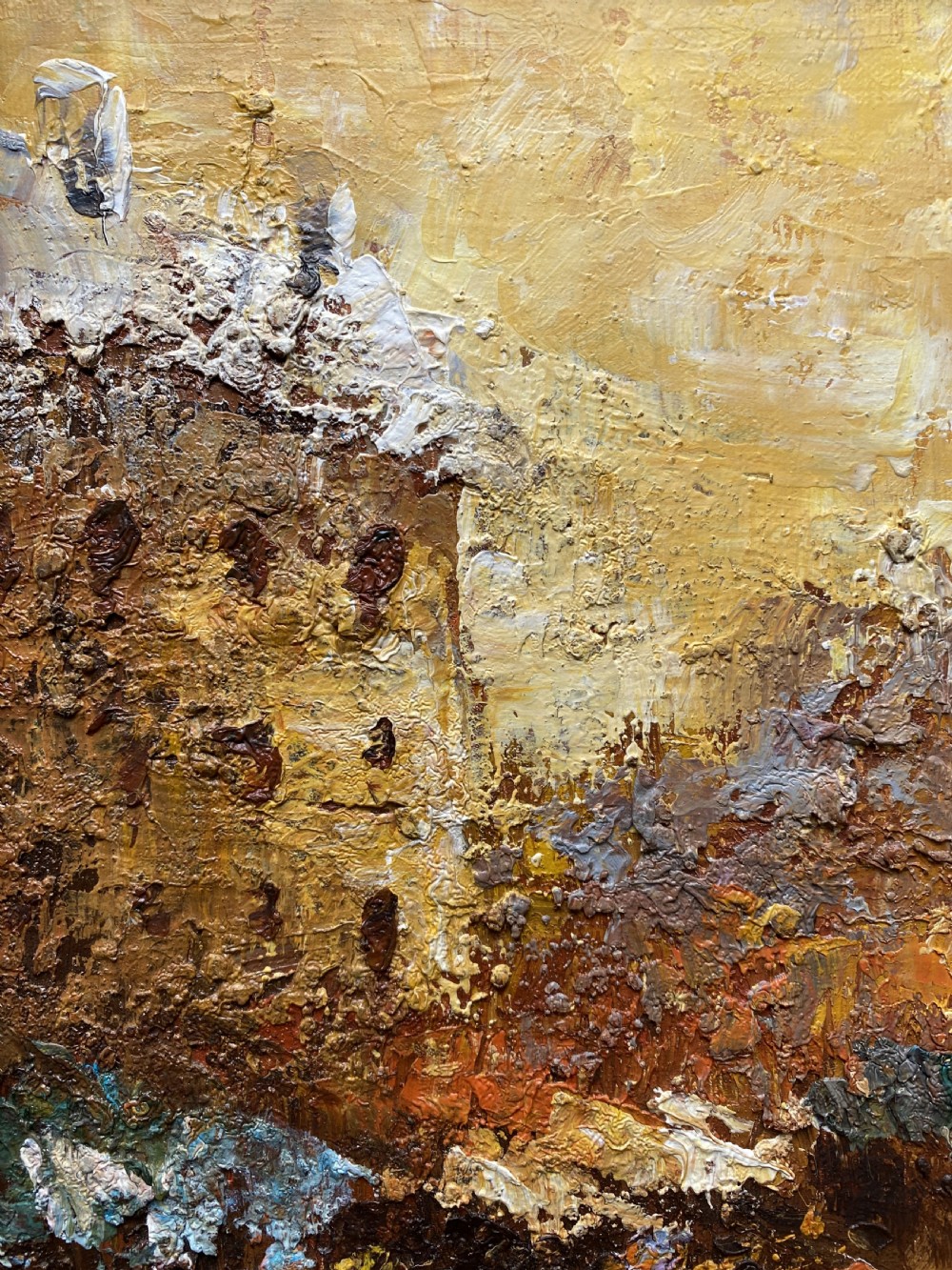 c. 1960 Superb Post-Impressionist Cityscape Oil and Impasto Painting (1 of 2) View X
