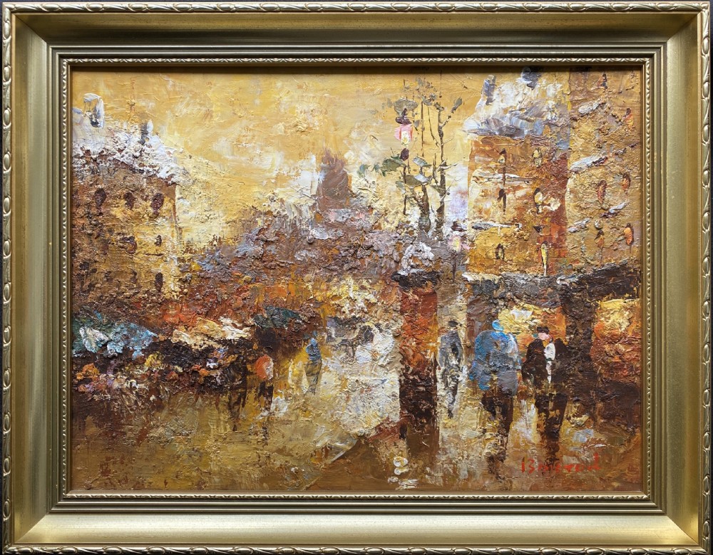 c. 1960 Superb Post-Impressionist Cityscape Oil and Impasto Painting (1 of 2) View XV