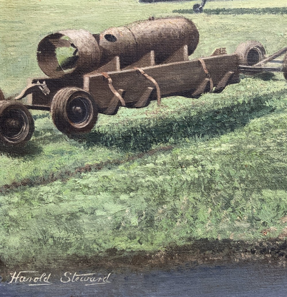 A Post-War Vickers Armstrong Wellington Bomber WWII RAF Oil Painting View X