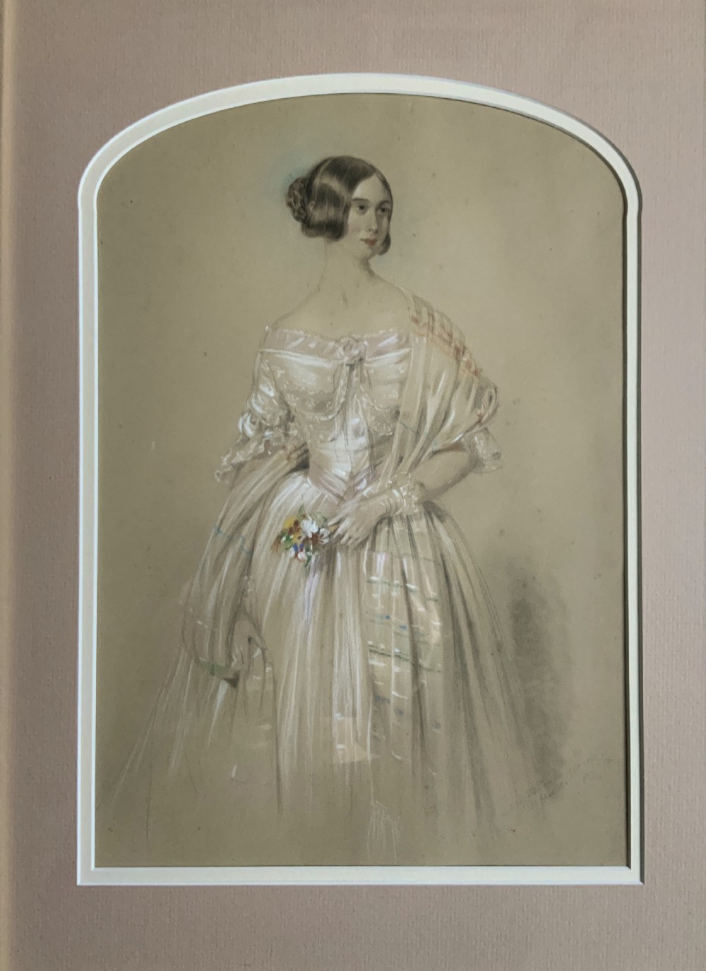 Alfred H Taylor (Active 1832-1867) Fine Watercolour & Gouache Portrait Painting View II