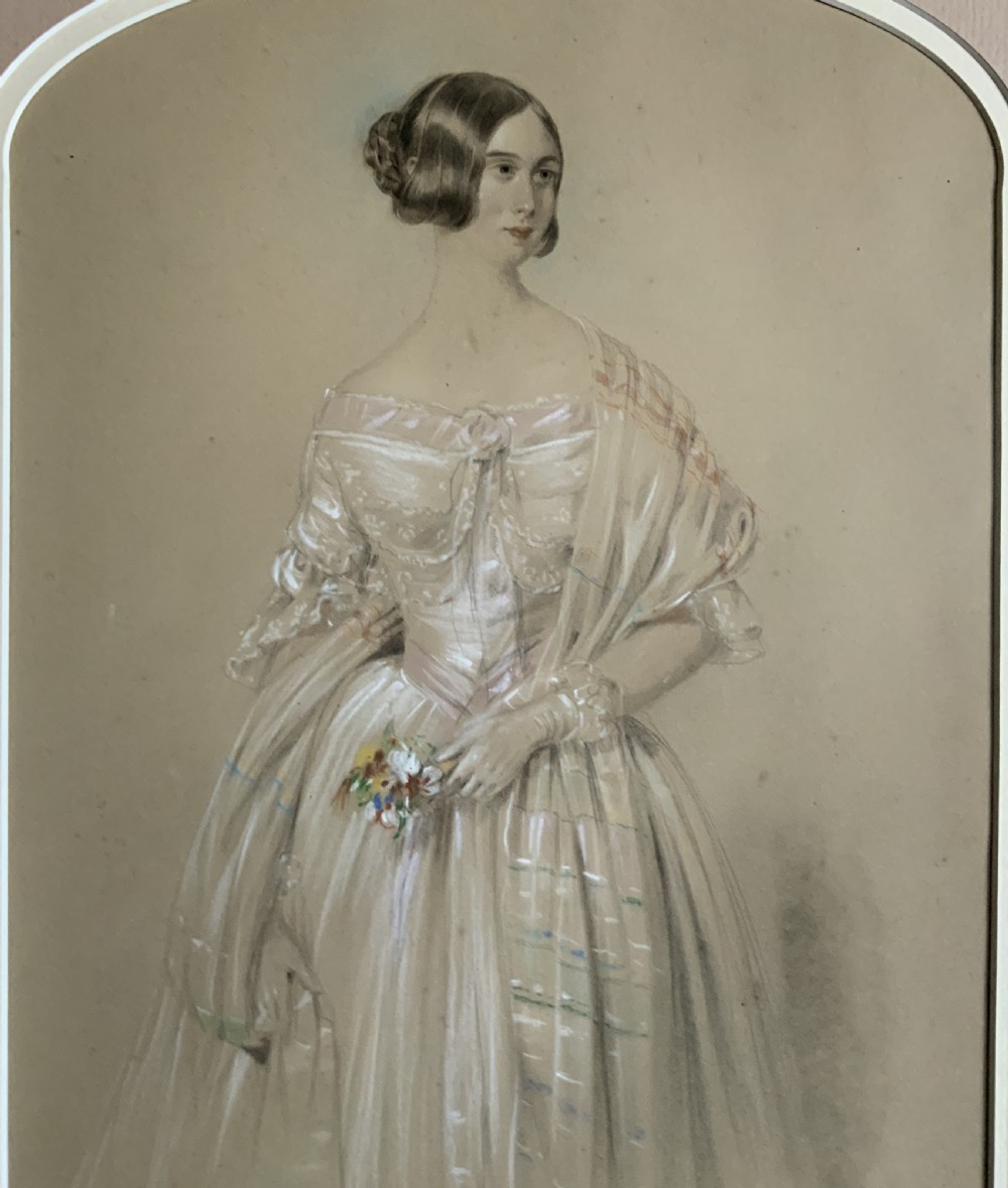 Alfred H Taylor (Active 1832-1867) Fine Watercolour & Gouache Portrait Painting View IV
