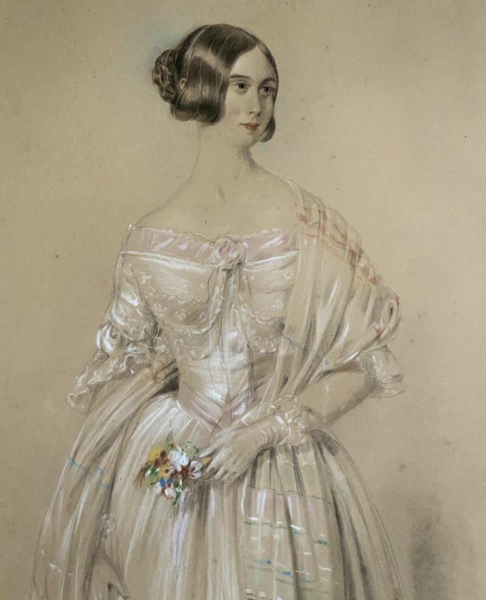 Alfred H Taylor (Active 1832-1867) Fine Watercolour & Gouache Portrait Painting View V