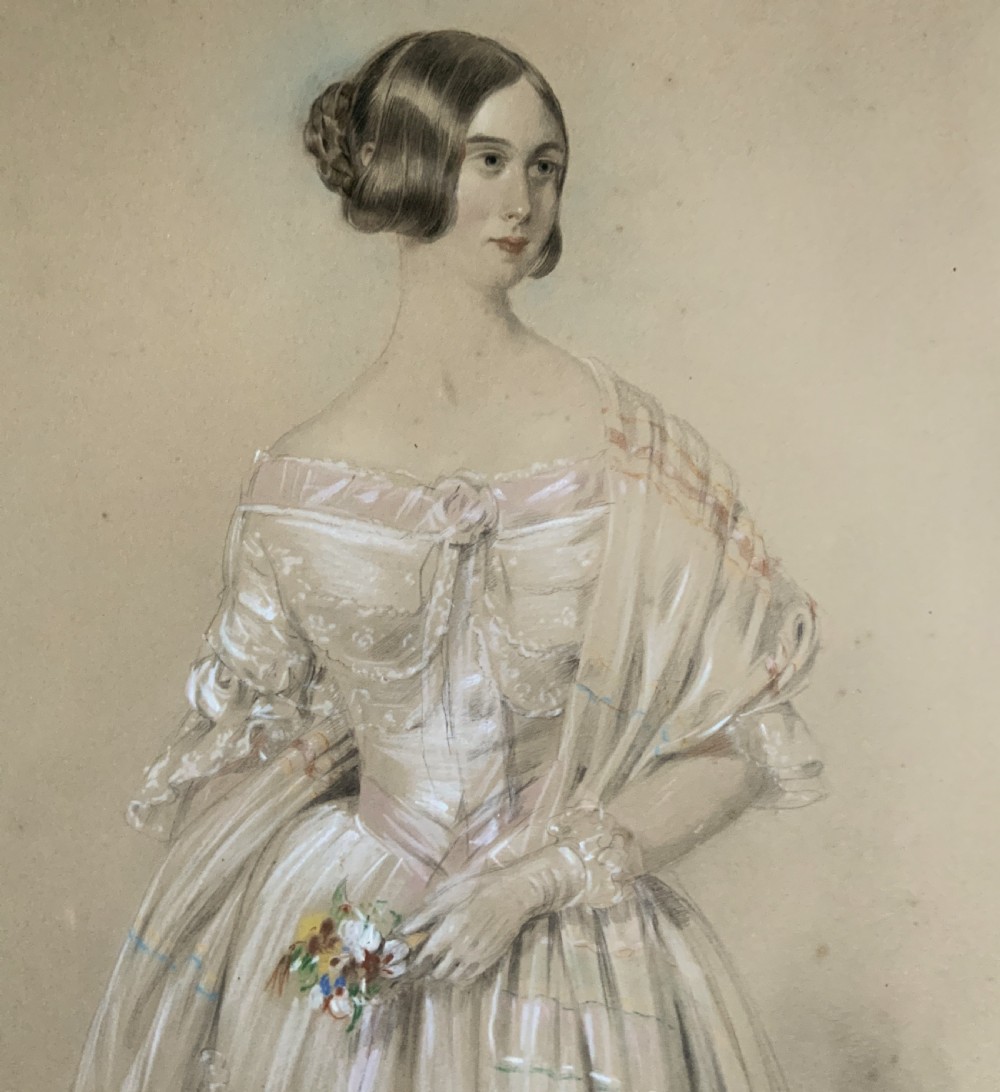 Alfred H Taylor (Active 1832-1867) Fine Watercolour & Gouache Portrait Painting View VIII