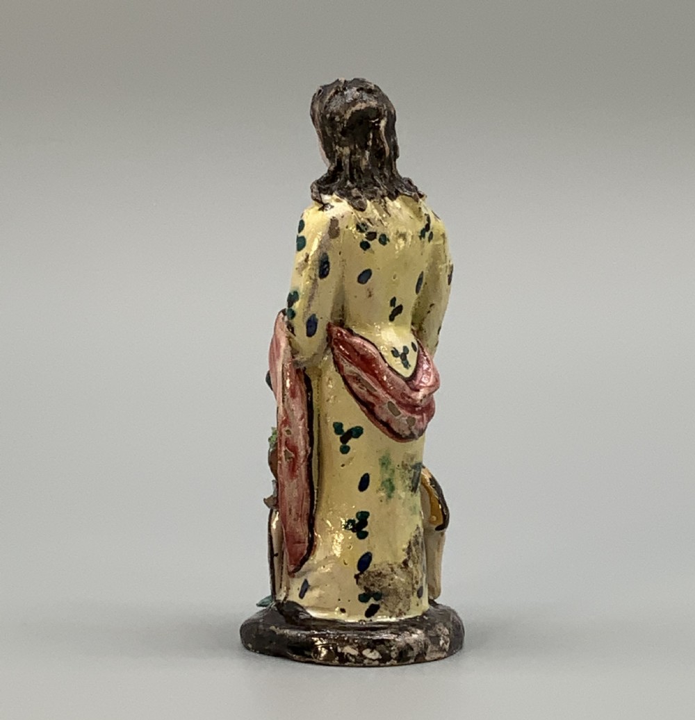 Circa 1810 Italian (Vietri) Polychrome Faience Pottery Figurine Group View V