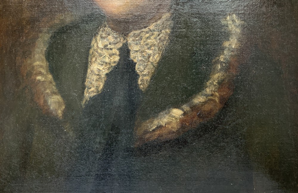 The Boy In White Lace - Exceptional 19th-Century Oil Portrait Painting View IV