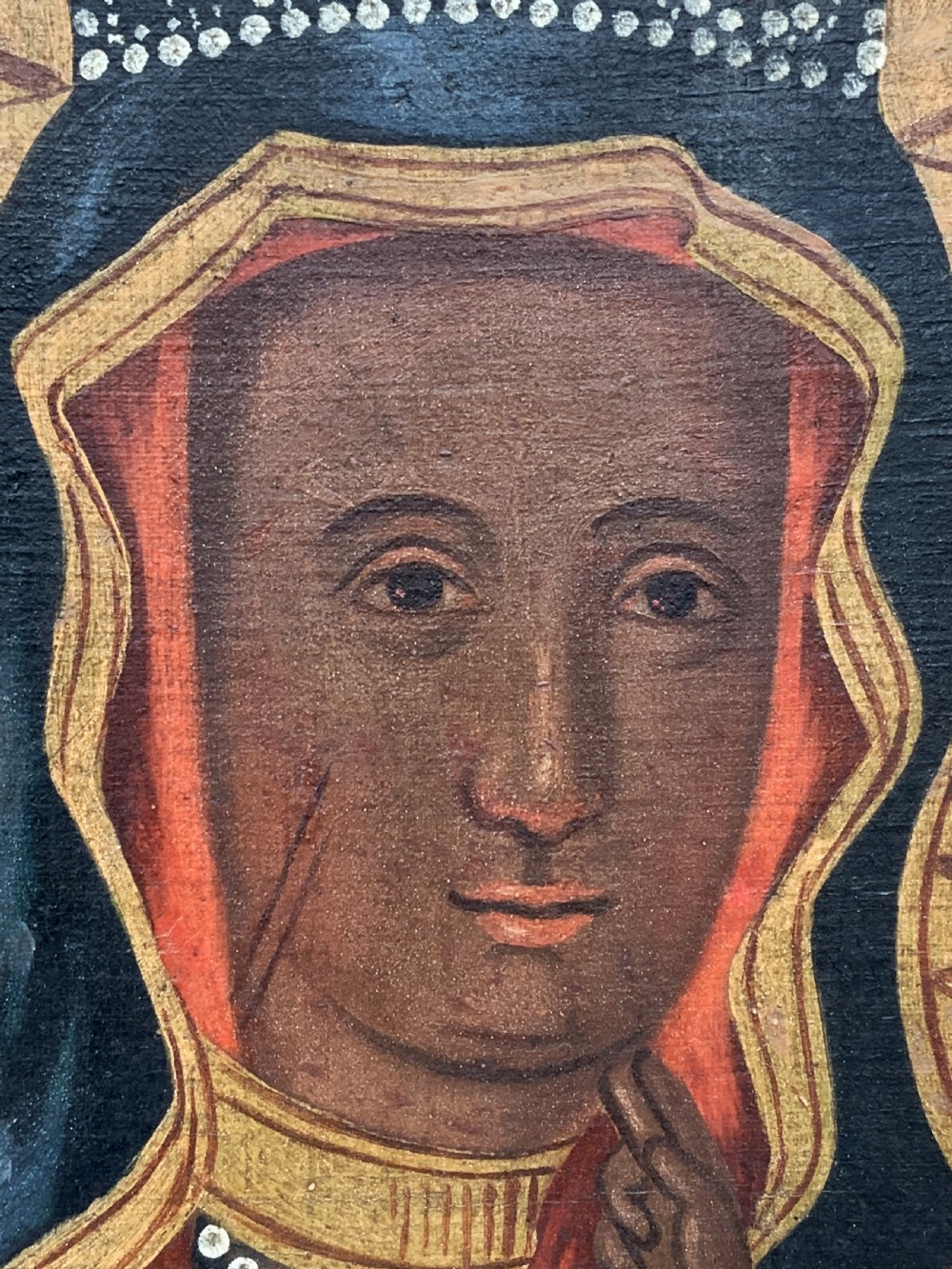 17th/18thC Polish School Oil on Canvas Double Portrait Painting Religious Icon View XIII