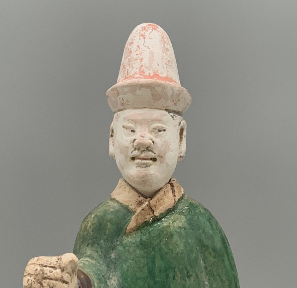Tall 16thC Chinese Ming Dynasty Glazed Terracotta Tomb Companion Figurine Statue View VIII