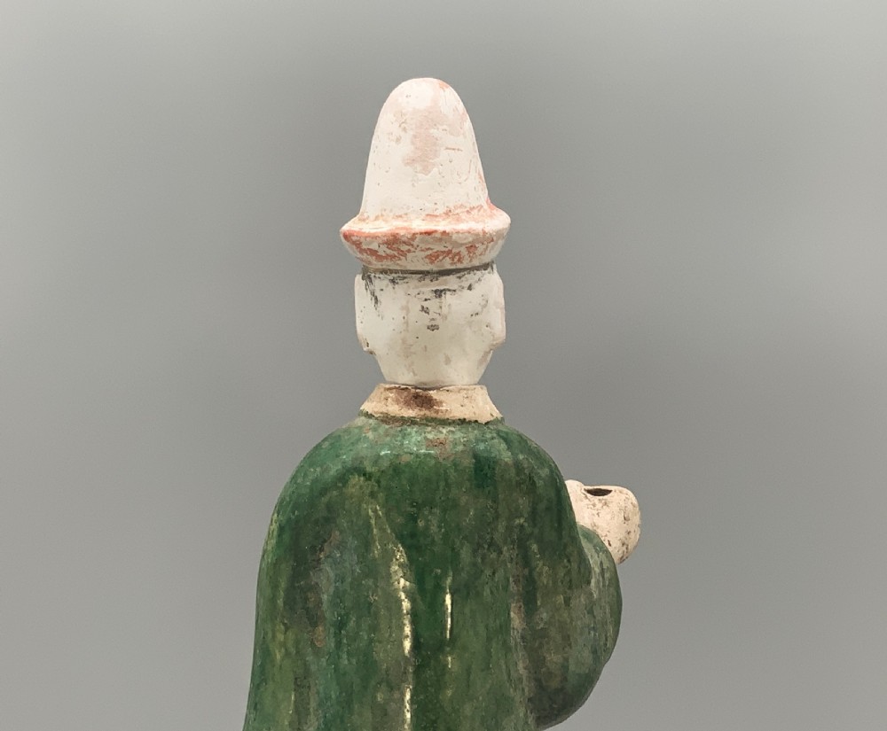 Tall 16thC Chinese Ming Dynasty Glazed Terracotta Tomb Companion Figurine Statue View IX