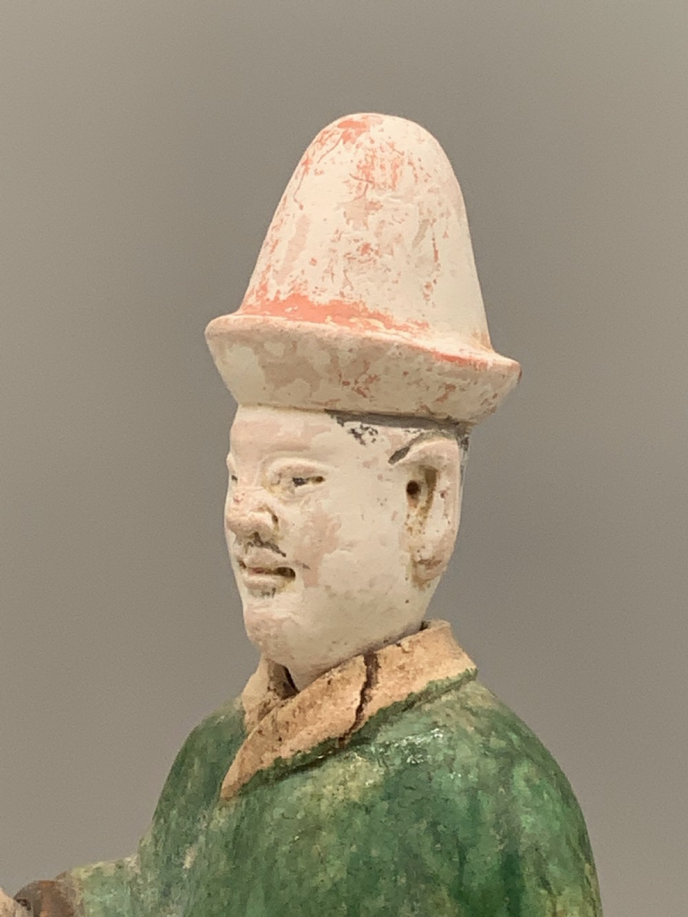 Tall 16thC Chinese Ming Dynasty Glazed Terracotta Tomb Companion Figurine Statue View XI