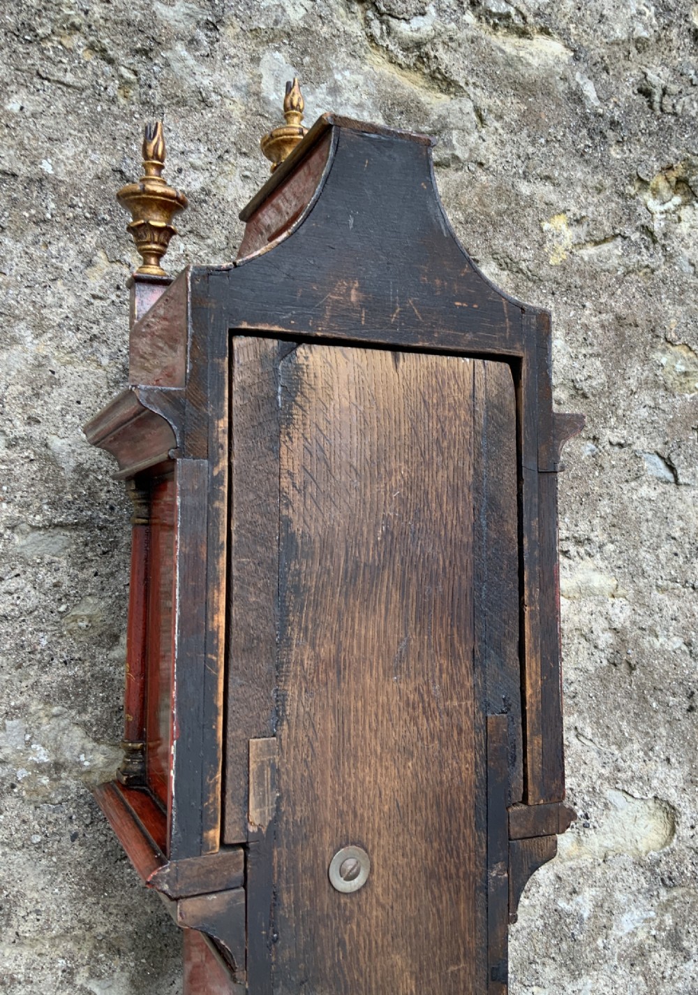 Rare 18th-Century Slim London Chinoiserie Lacquered 8-Day Longcase Clock C. 1780 View XXII