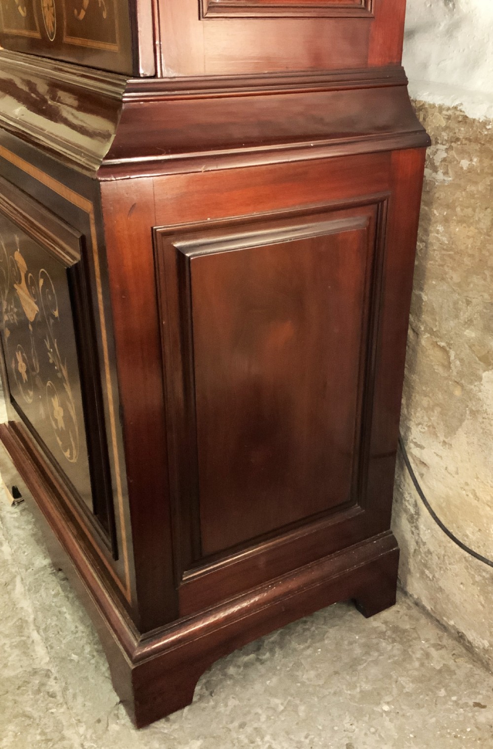 Substantial Exceptional Edwardian 9-Tube Musical Marquetry Longcase Clock View XVII