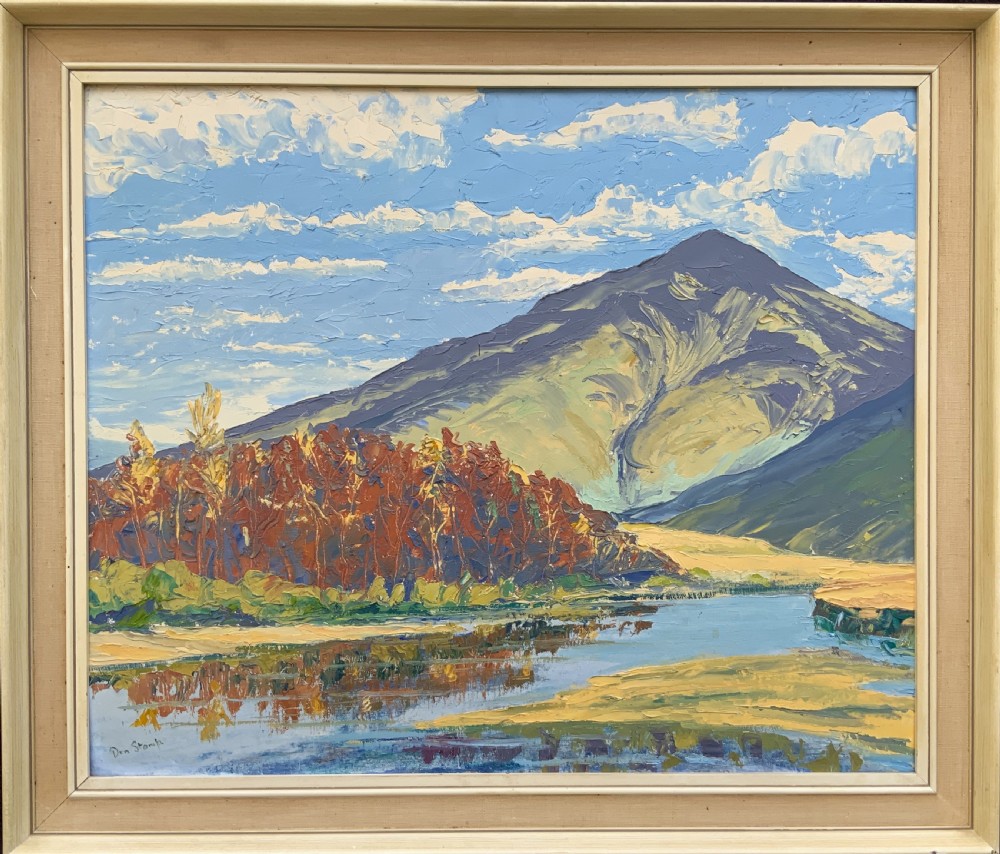 Scottish Impressionist Impasto Oil Painting Mountainous Landscape Mid-Century