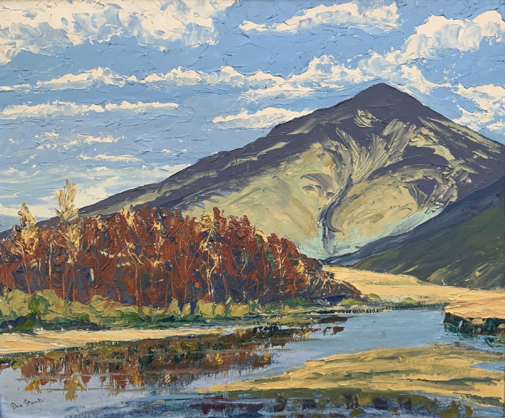 Scottish Impressionist Impasto Oil Painting Mountainous Landscape Mid-Century View III